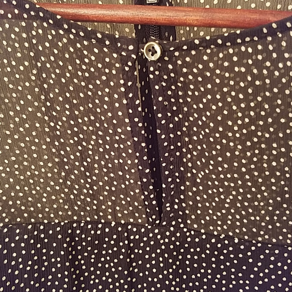 J Crew speckled long sleeve silk chiffon dress - Picture 3 of 8